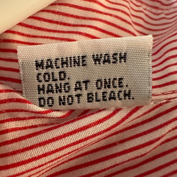 LasOlas Women's Vintage S/S Buttonup Shirt Striped Gingerbread Size Small - Picture 7 of 9